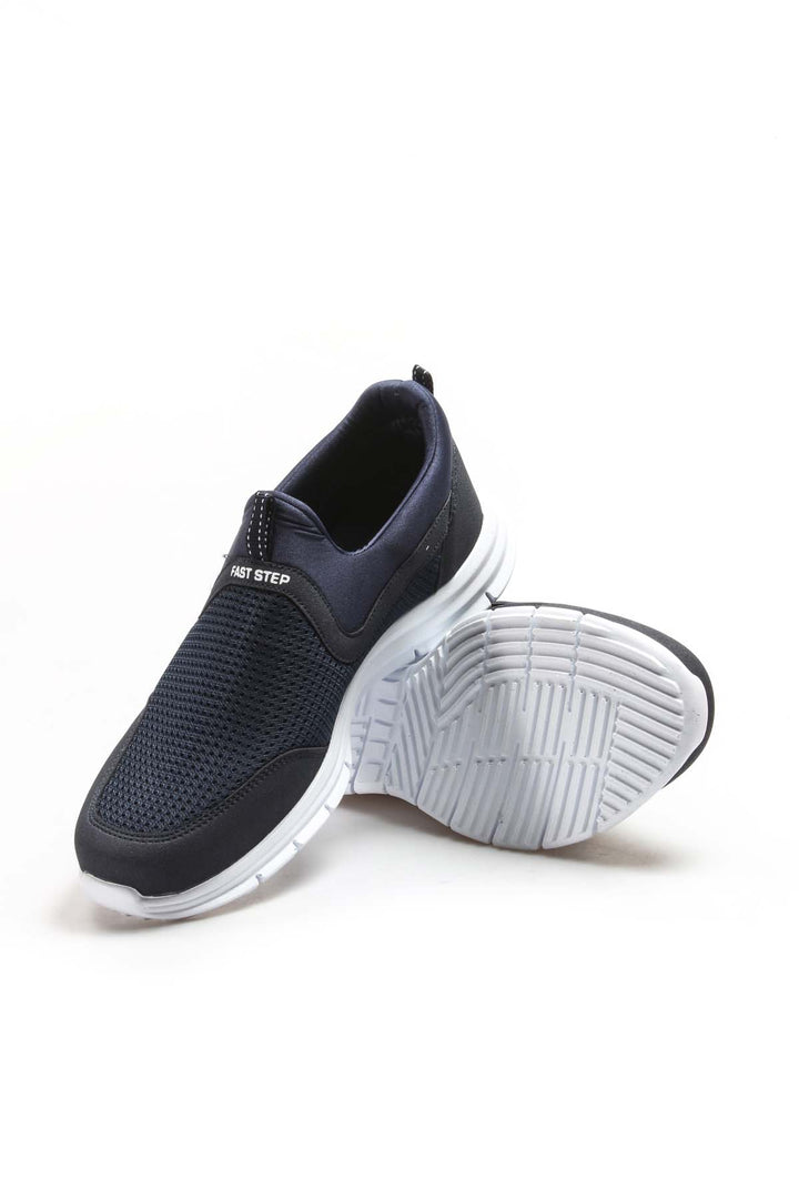 Men's Navy Athletic Mesh Slip-On Sneakers - Wessi