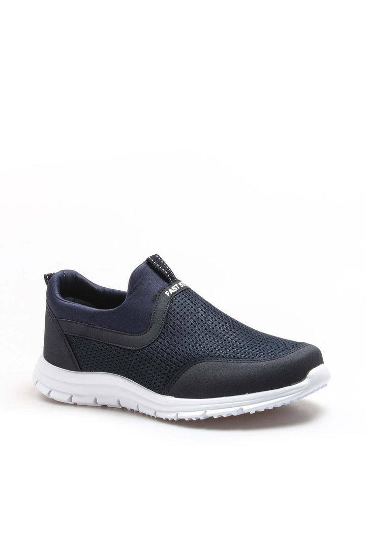 Men's Navy Athletic Mesh Slip-On Sneakers - Wessi