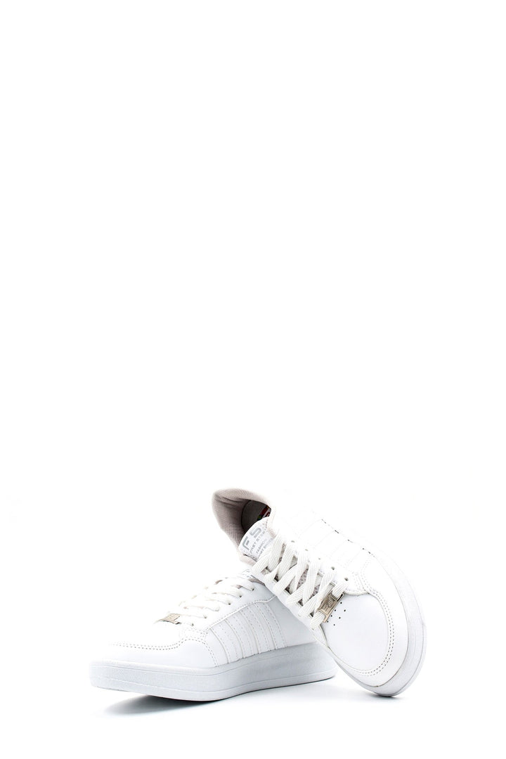 Men's White Casual Leather Sneakers - Wessi