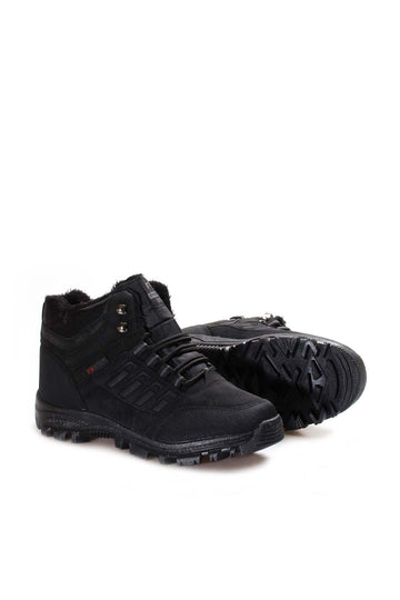 Bottes de randonnée d'hiver noires pour hommes - Wessi