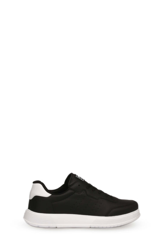 Black and White Contrast-Sole Walking Sneakers for Men | Wessi