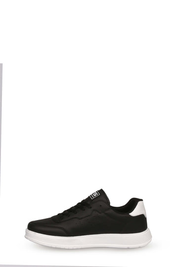 Black and White Contrast-Sole Walking Sneakers for Men | Wessi