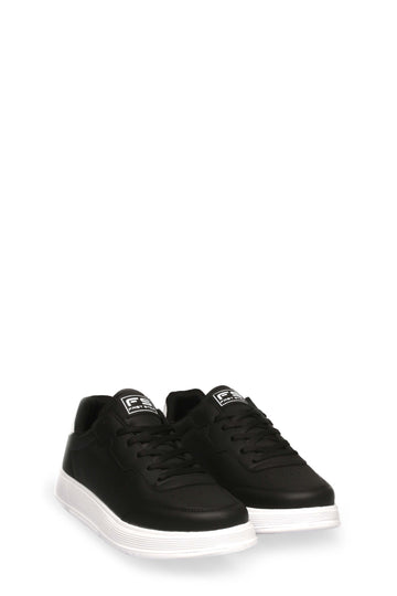 Black and White Contrast-Sole Walking Sneakers for Men | Wessi