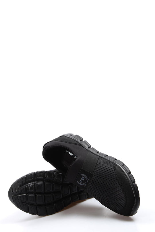 Zapatos sin cordones deportivos de malla negros para hombre - Wessi