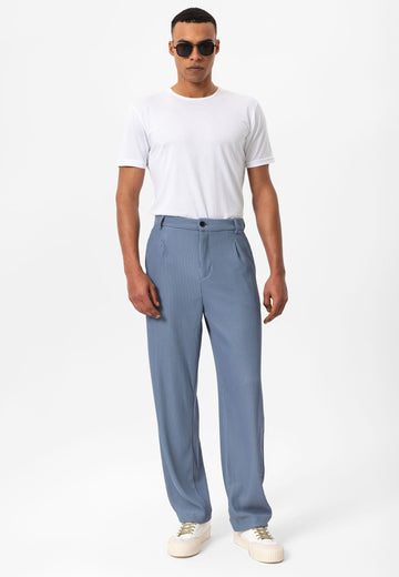 Pantaloni a coste indaco da uomo - Wessi