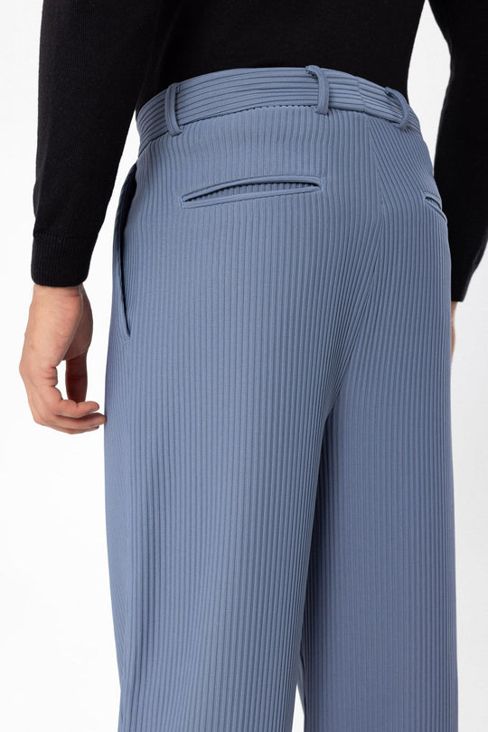 Pantaloni a coste indaco da uomo - Wessi