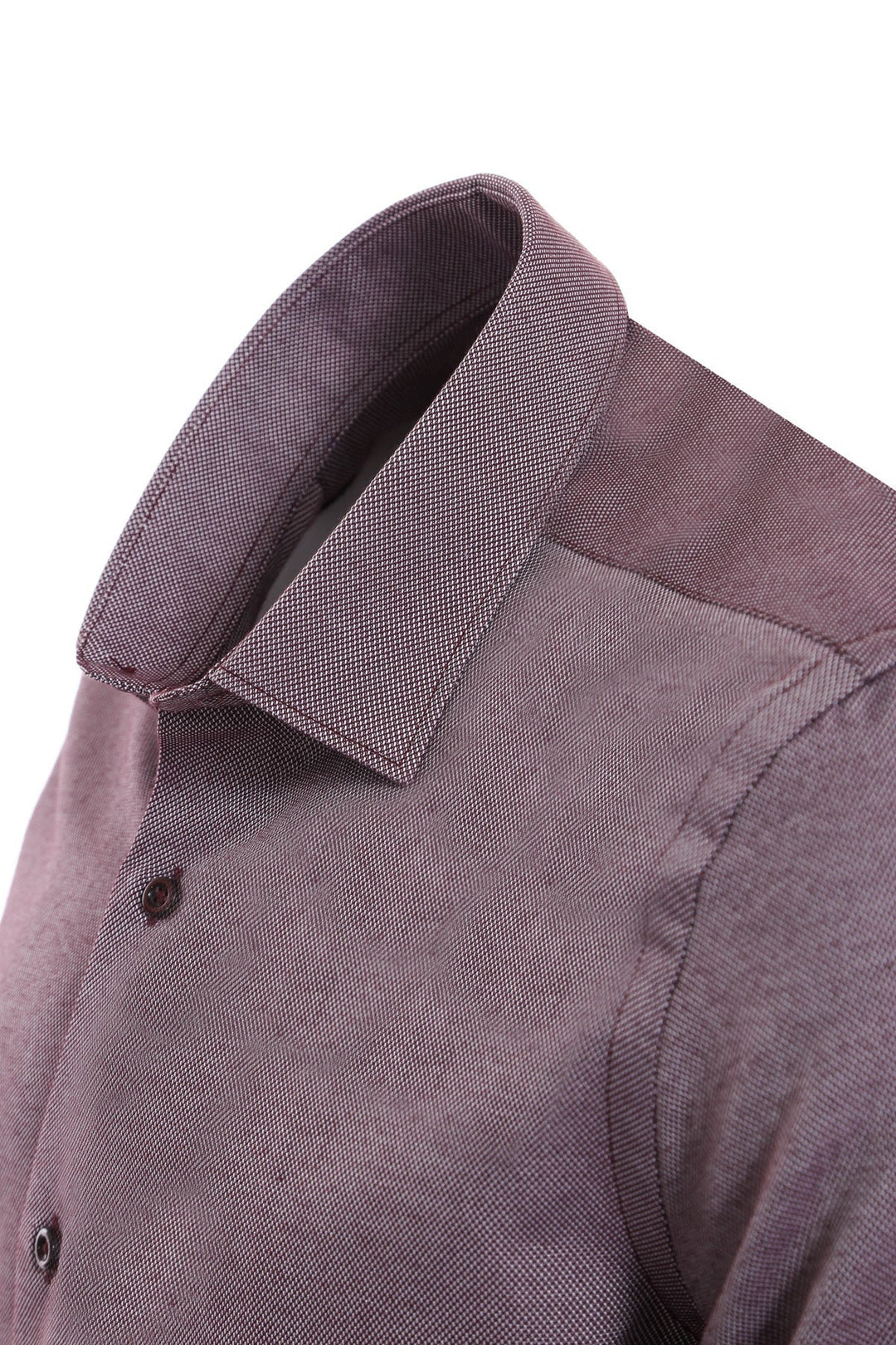 Camisa Slim Fit Manga Larga Estampada Burdeos - Wessi