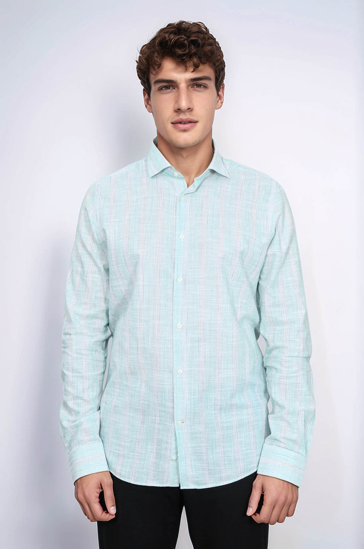 Camisa de cuadros verde claro - Wessi