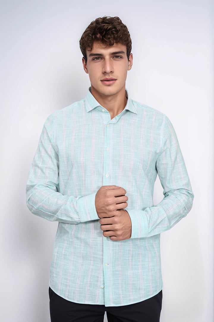 Camisa de cuadros verde claro - Wessi