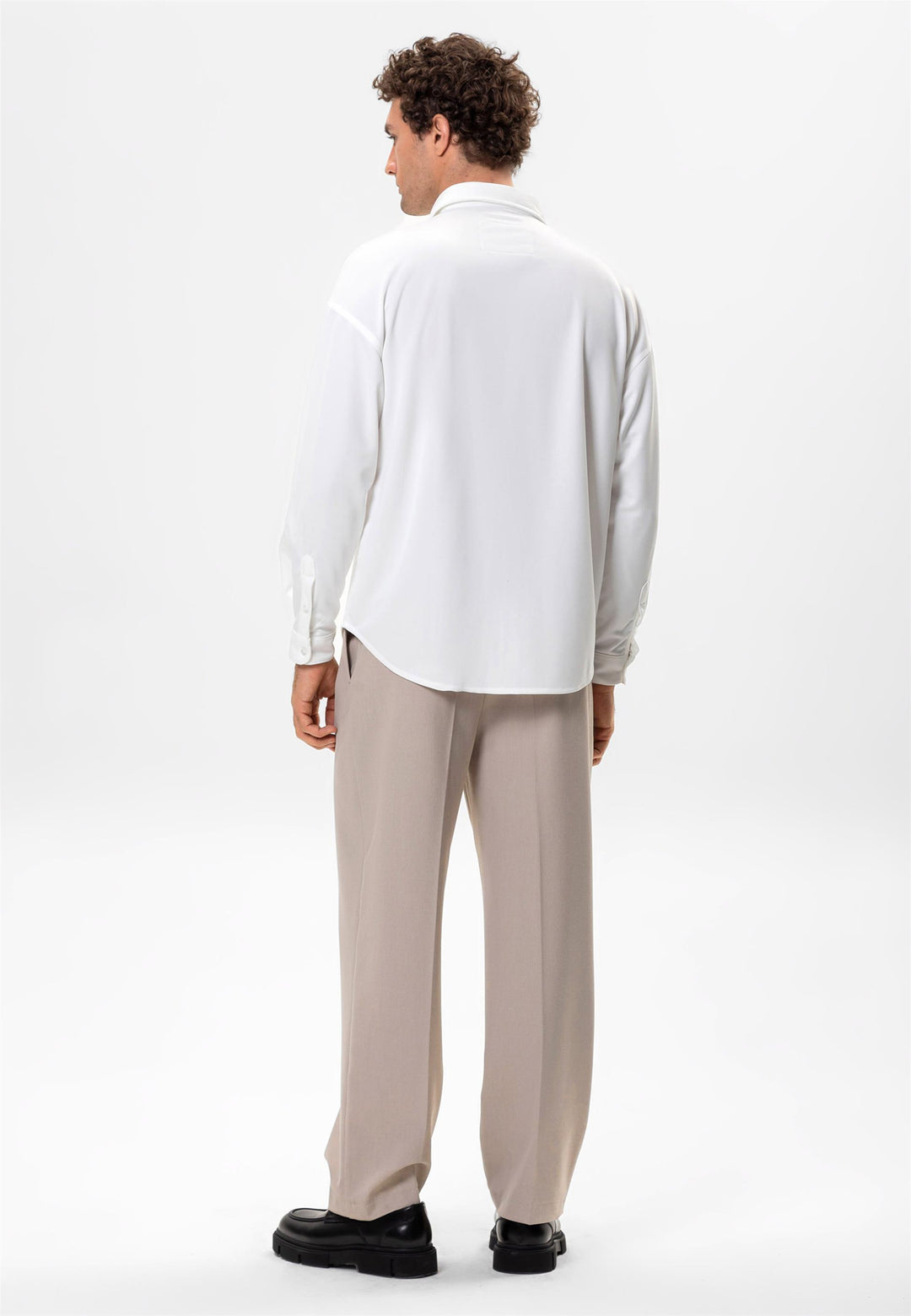 Chemise Classique Oversize Écru Homme - Wessi
