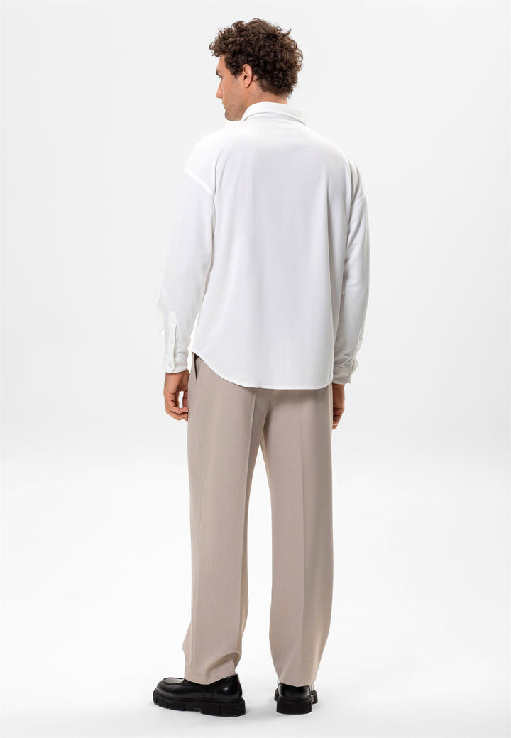 Chemise Classique Oversize Écru Homme - Wessi