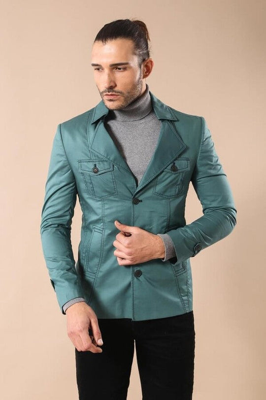 Зеленый хлопковый тренчкот - Wessi