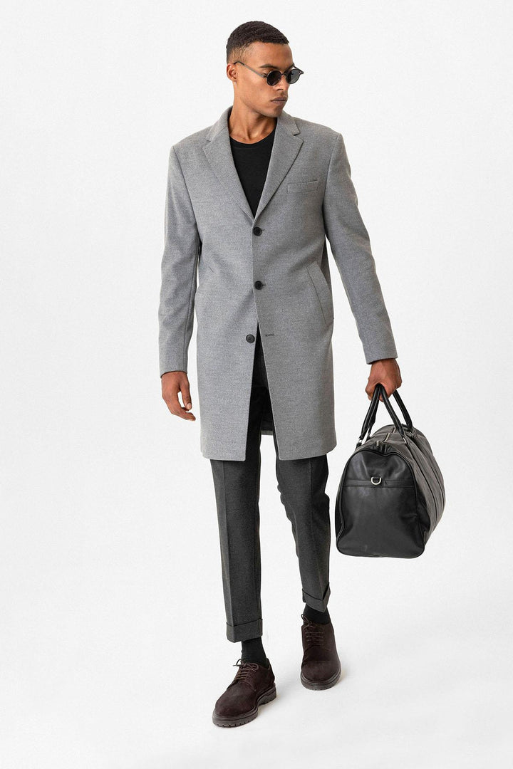 Grey Пиджак Slim Fit с вырезом для мужчин - Wessi
