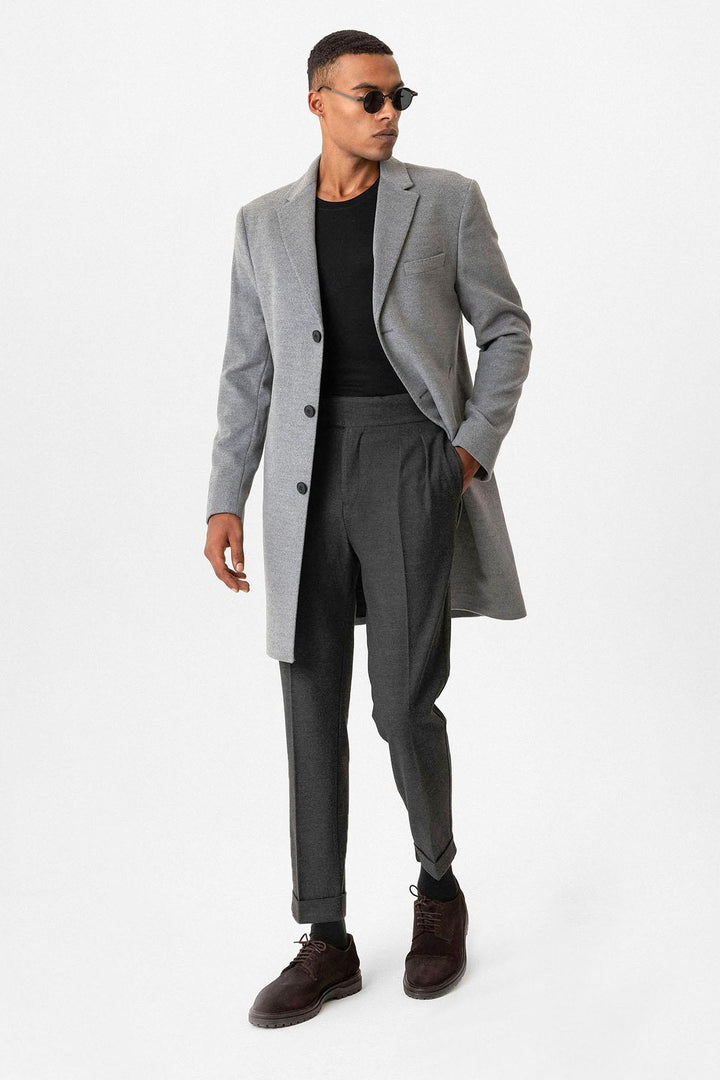 Grey Пиджак Slim Fit с вырезом для мужчин - Wessi