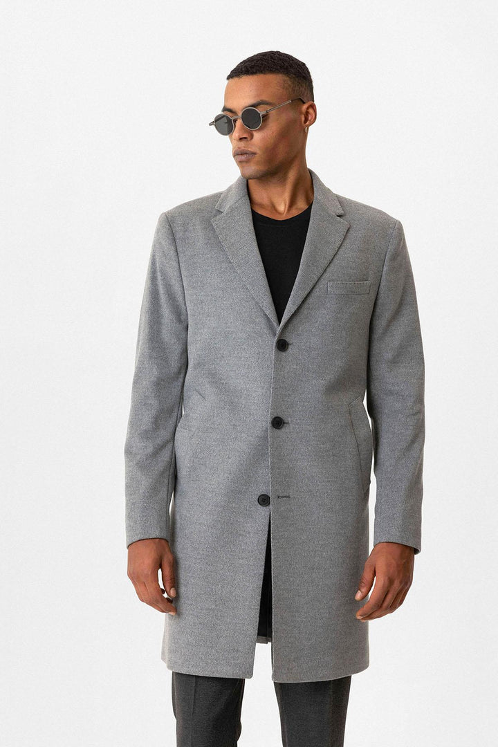 Grey Пиджак Slim Fit с вырезом для мужчин - Wessi