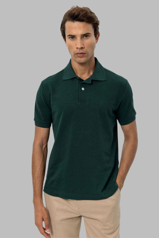 Мужская футболка-поло цвета хаки - Wessi