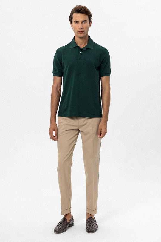 Мужская футболка-поло цвета хаки - Wessi