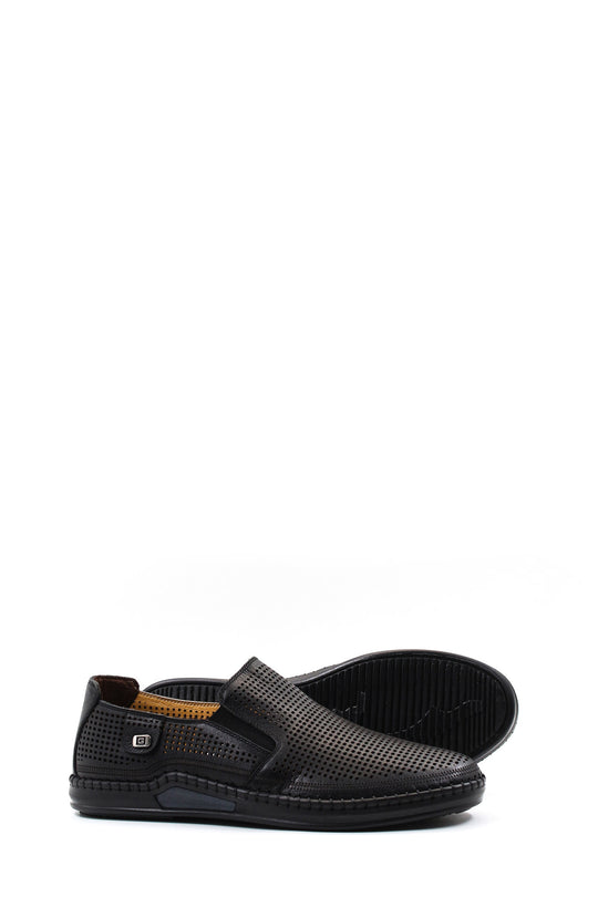 Mocassini neri traforati slip-on-Wessi