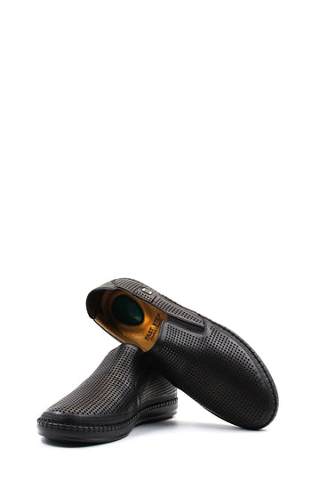 Mocassini neri traforati slip-on-Wessi