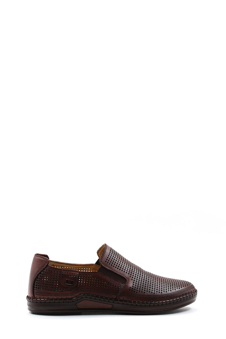 Mocassins en cuir perforé marron Wessi