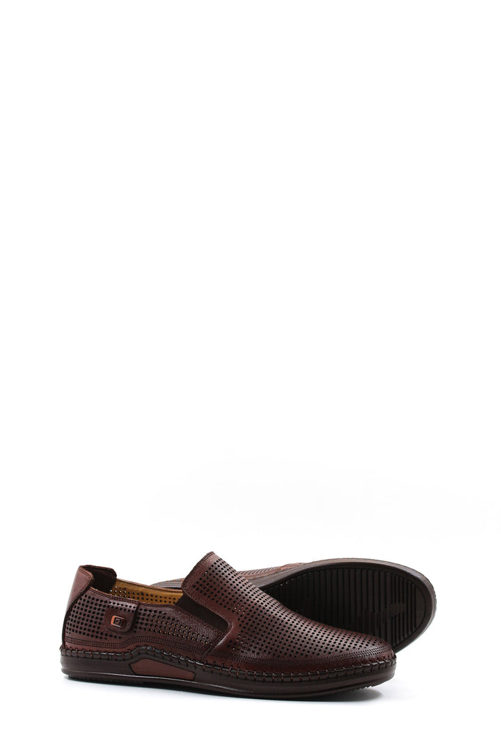 Mocassins en cuir perforé marron Wessi