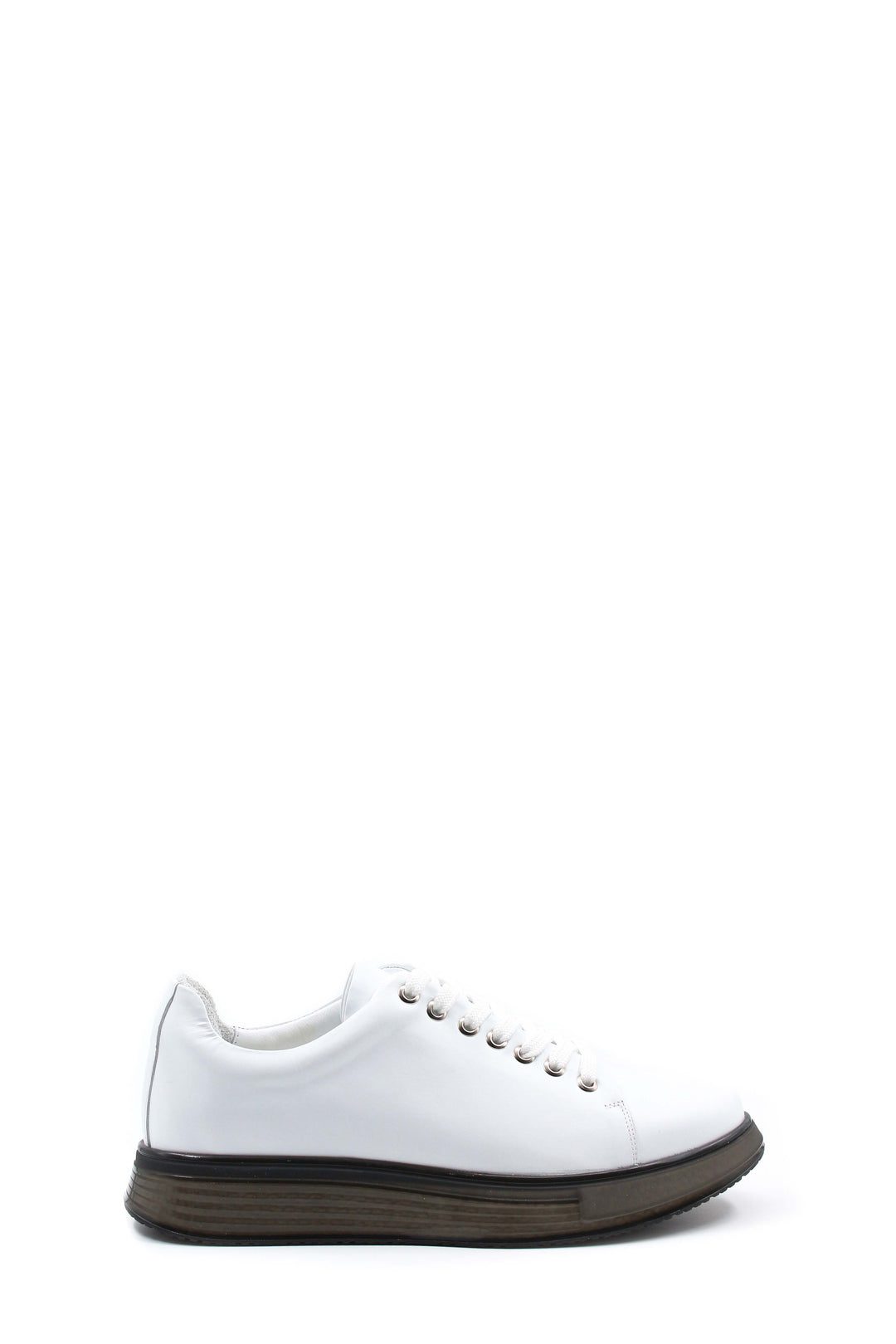 Men's White Platform Sneakers-Wessi