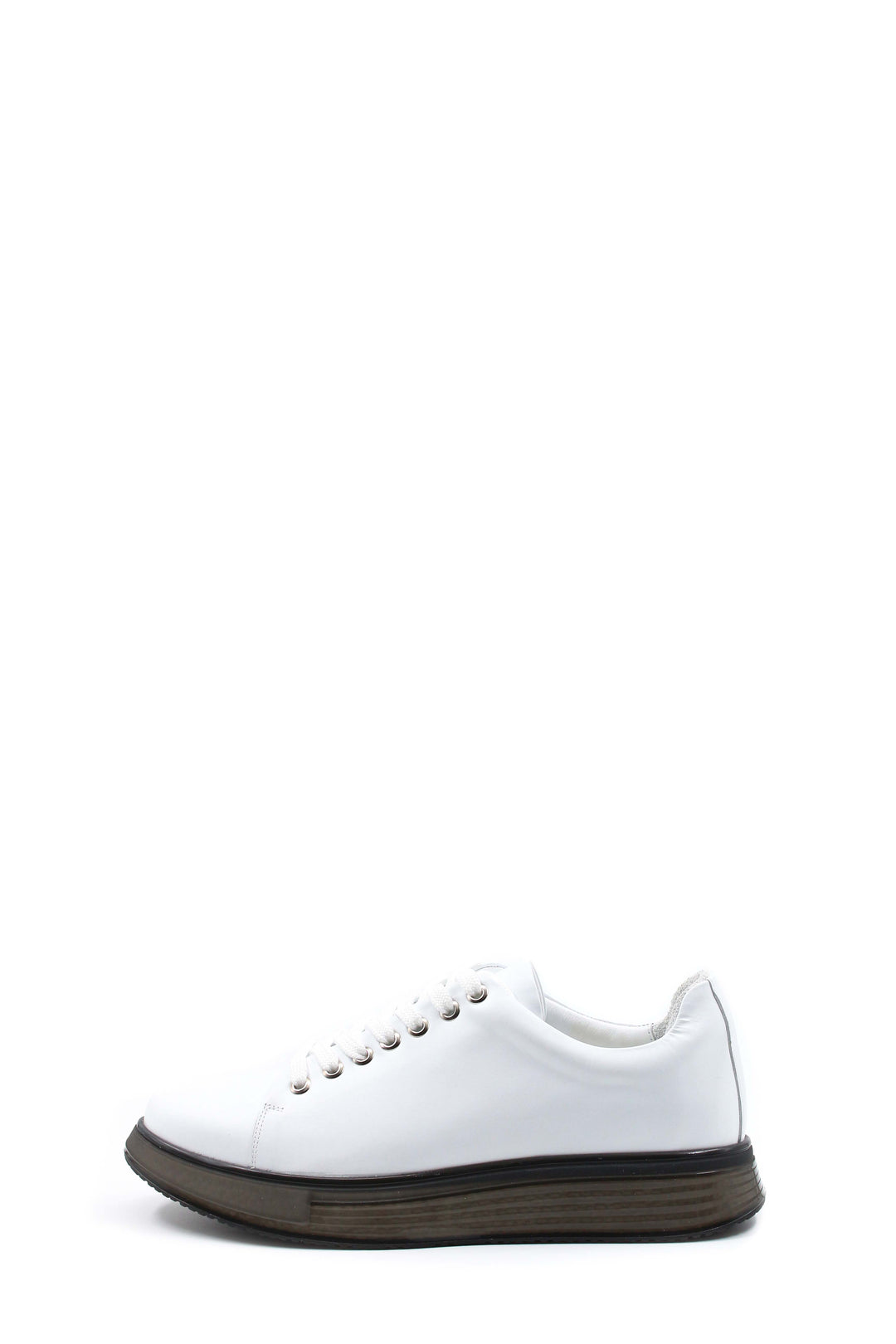 Men's White Platform Sneakers-Wessi