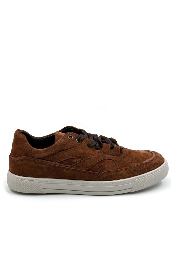 Men's Brown Suede Casual Sneakers - Wessi