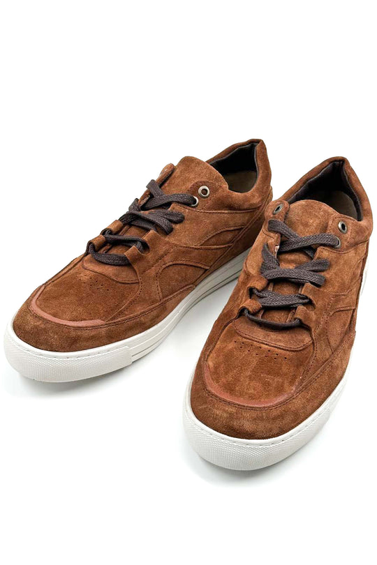 Scarpe da ginnastica casual in pelle scamosciata marrone da uomo - Wessi