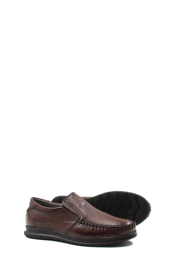 Mocassini in pelle marrone slip-on-Wessi
