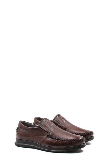 Mocassini in pelle marrone slip-on-Wessi