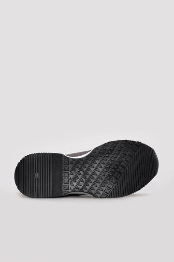 Dark Brown Leather Panel Sneakers for Men | Wessi
