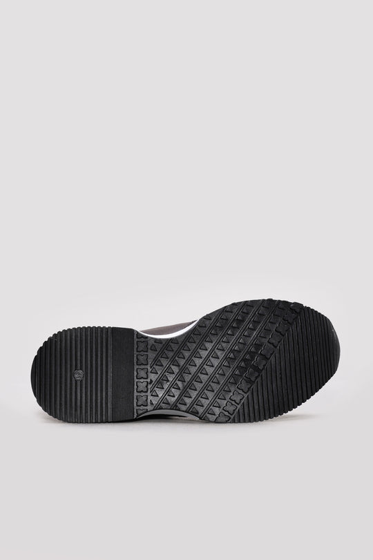 Dark Brown Leather Panel Sneakers for Men | Wessi