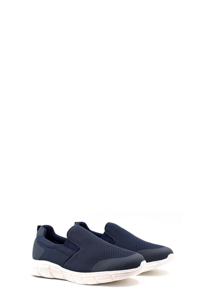 Men's Navy Slip-On Mesh Sneakers - Lightweight & Breathable - Wessi