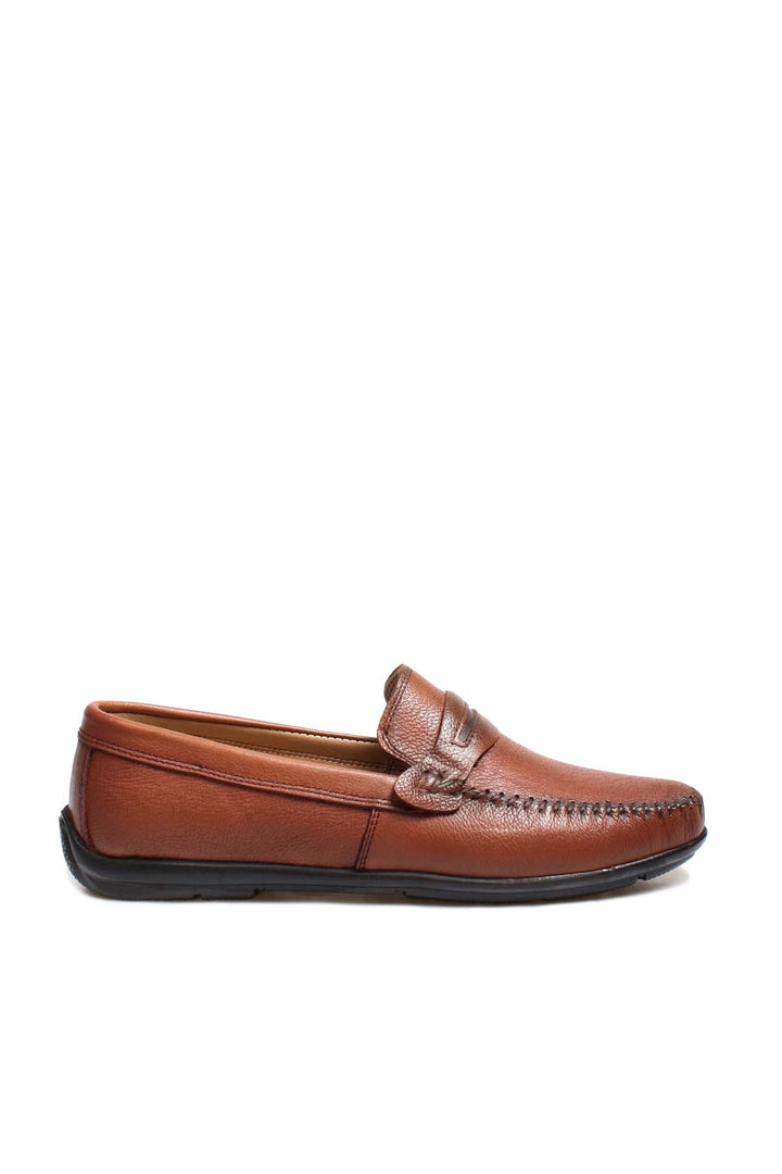 Men's Brown Leather Penny Loafers - Wessi