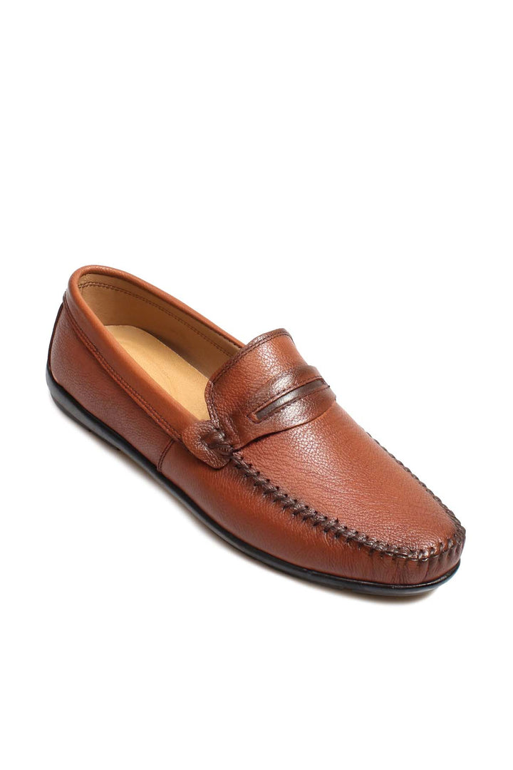 Men's Brown Leather Penny Loafers - Wessi