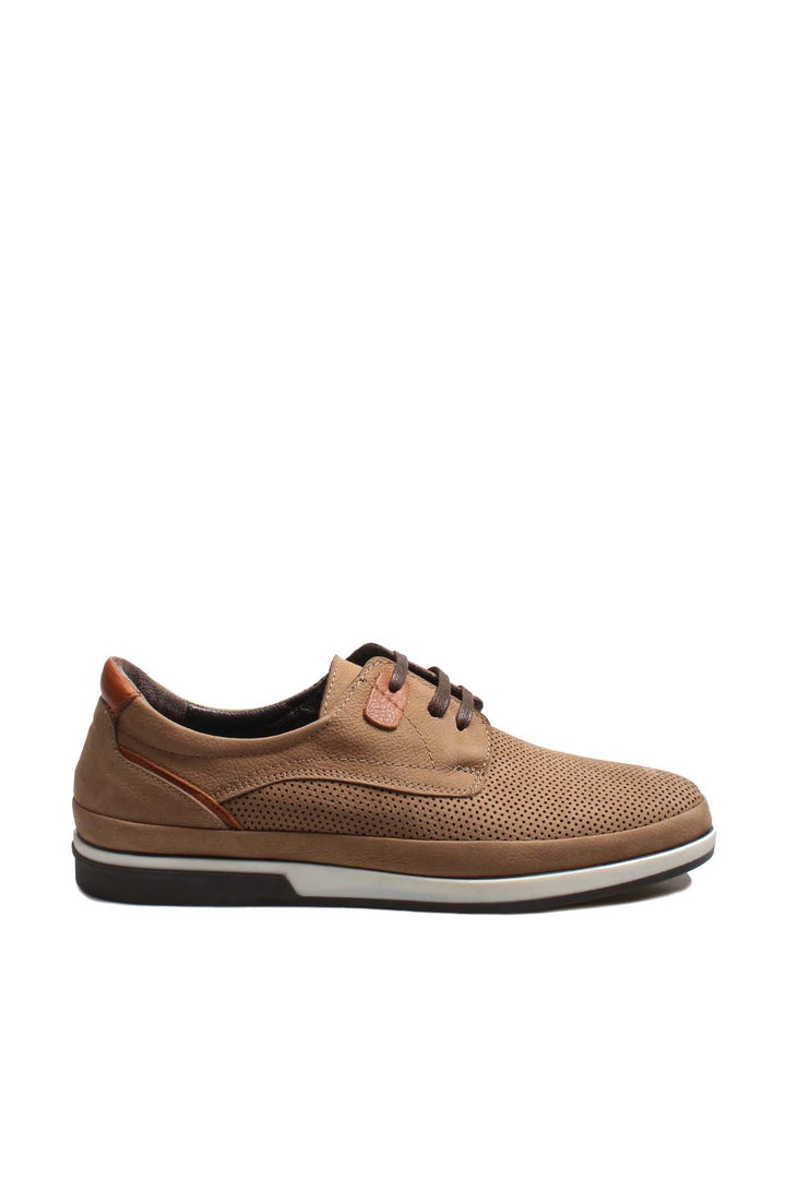 Scarpe casual in pelle scamosciata traforata color cuoio Wessi