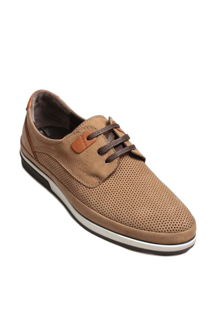 Scarpe casual in pelle scamosciata traforata color cuoio Wessi
