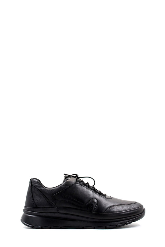 Zapatillas Confort Hombre Piel Negras Suela Acolchada - Wessi