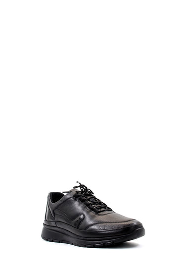 Zapatillas Confort Hombre Piel Negras Suela Acolchada - Wessi