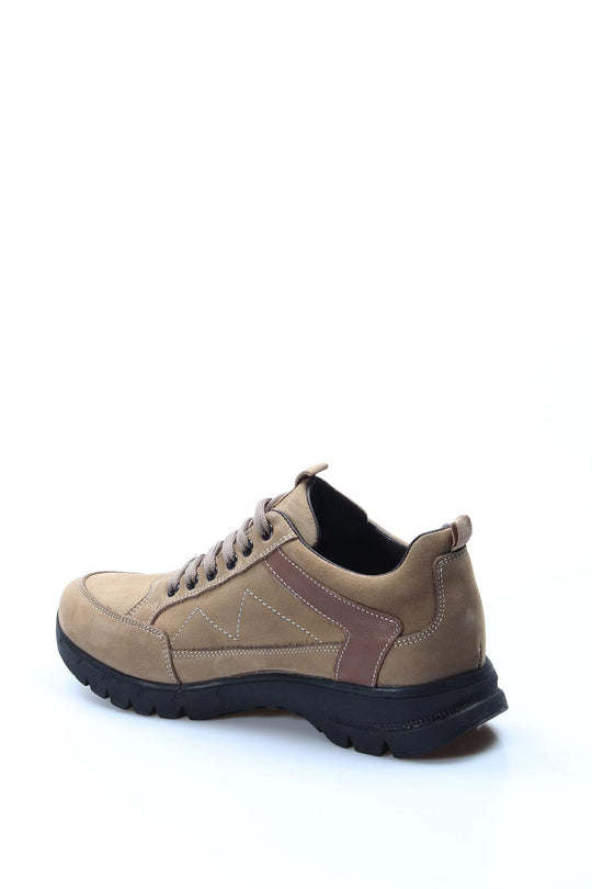 Beige Suede Casual Sneakers Wessi