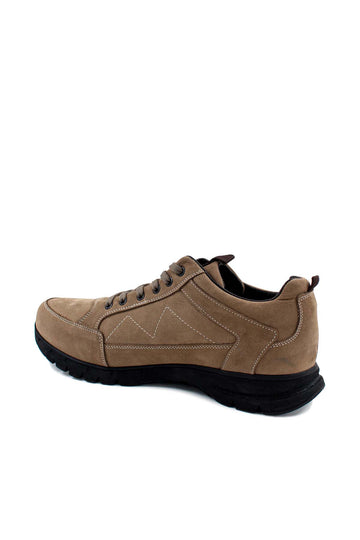Sneakers da trail in pelle scamosciata beige-Wessi