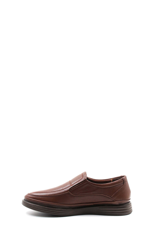 Mocassini slip-on da uomo in pelle marrone con suola imbottita - Wessi