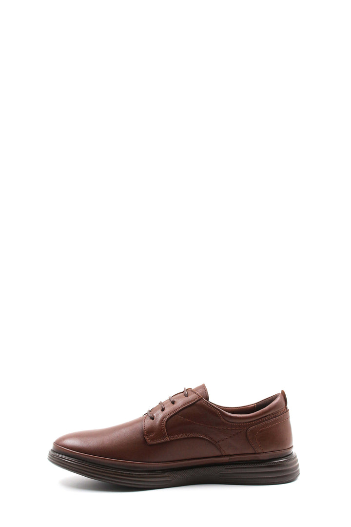 Men's Brown Leather Casual Oxfords-Wessi