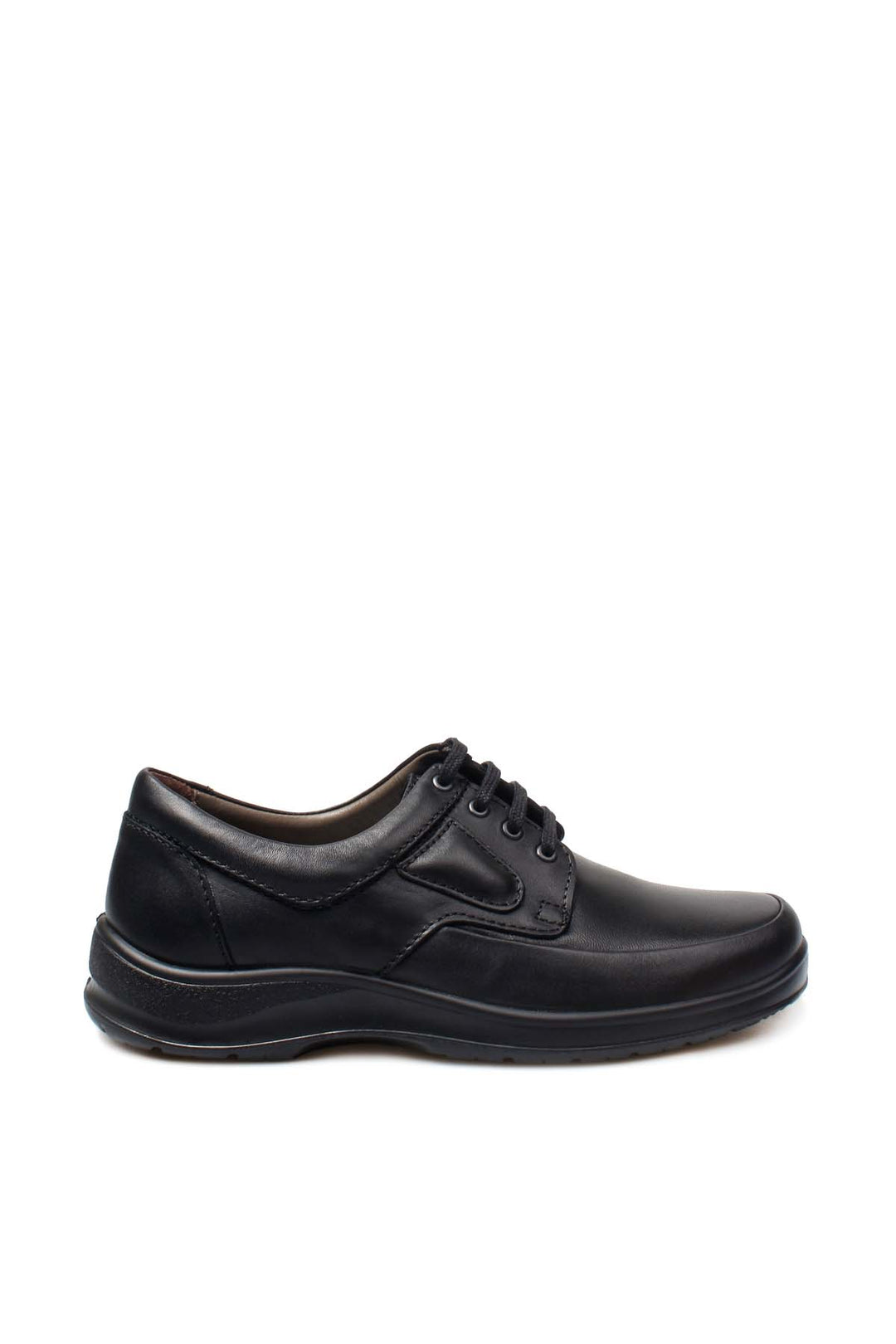 Men's Black Lace-Up Shoes with Cushioned Sole - Wessi
