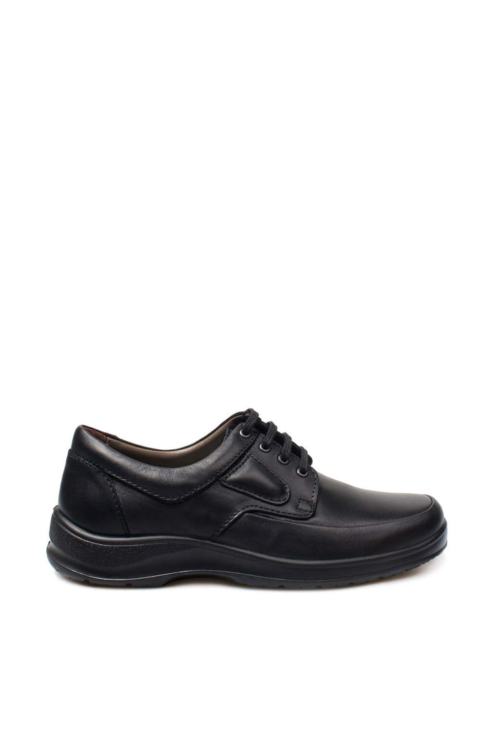 Men's Black Lace-Up Shoes with Cushioned Sole - Wessi