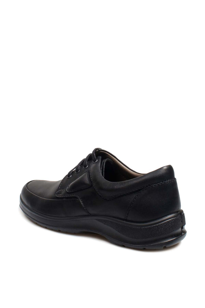 Men's Black Lace-Up Shoes with Cushioned Sole - Wessi