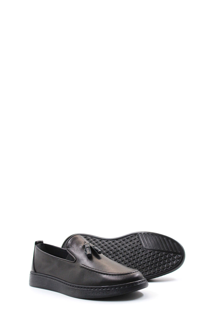 Black Tassel Slip-Ons-Wessi