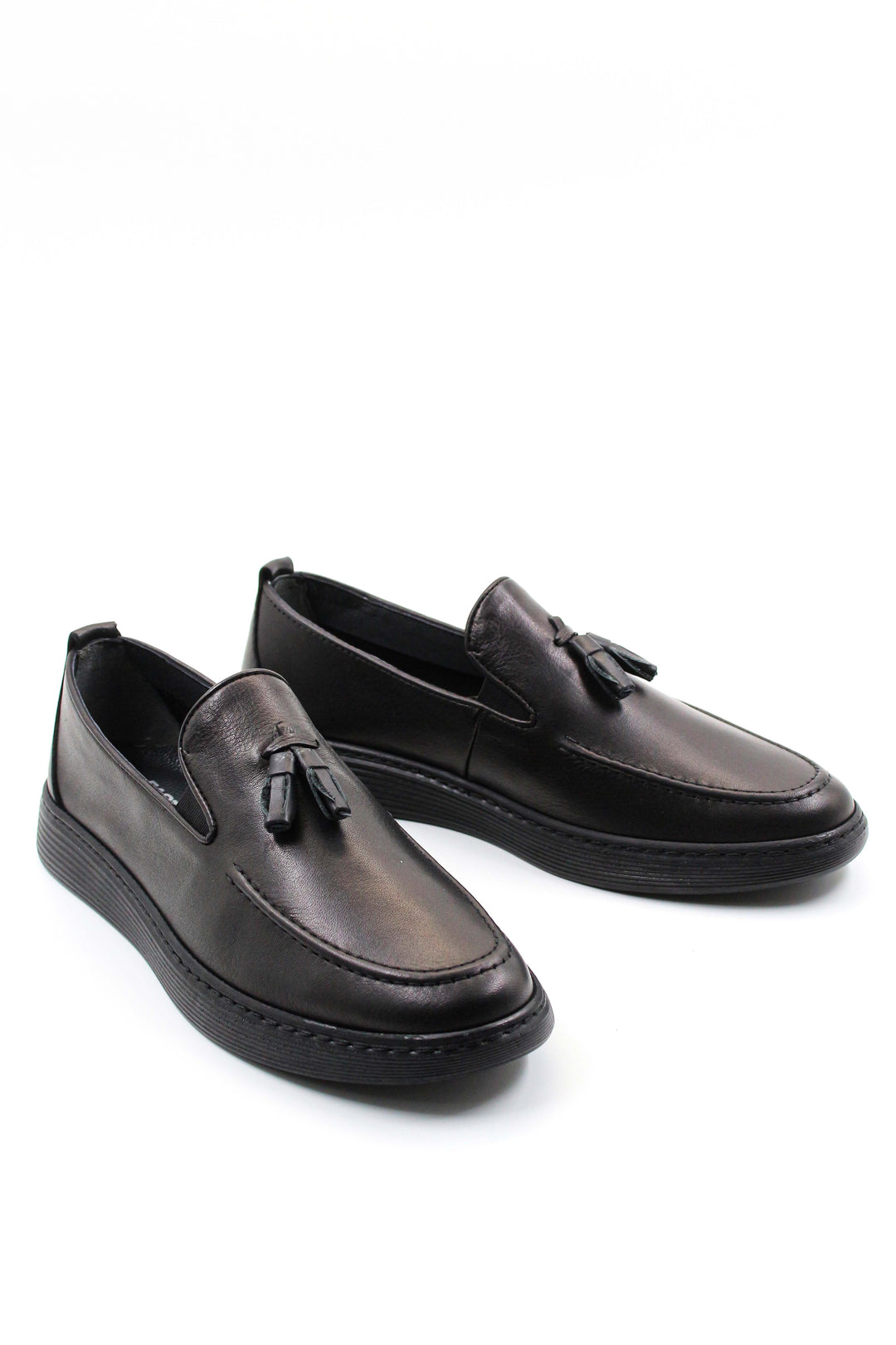 Black Tassel Slip-Ons-Wessi