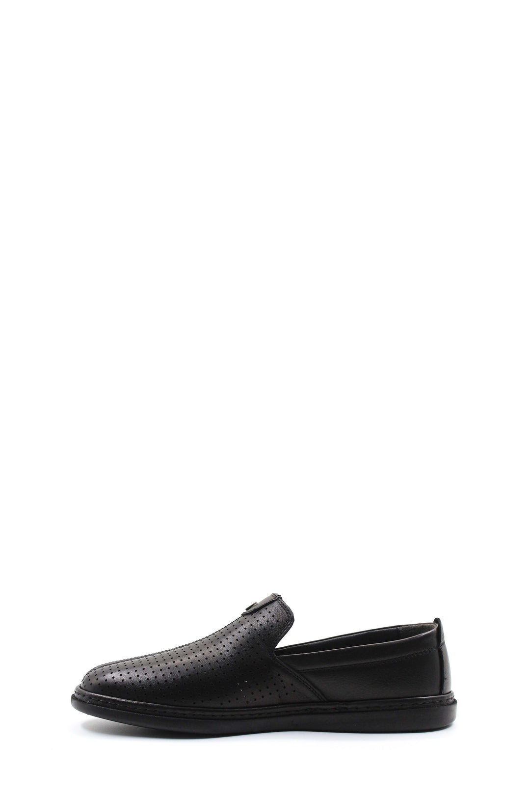 Perforated Black Slip-Ons-Wessi